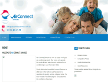 Tablet Screenshot of airconnectservices.com.au